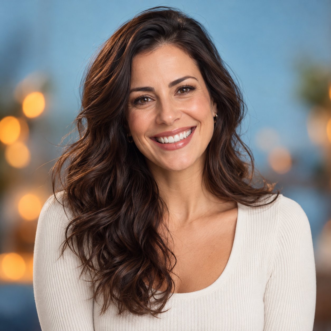 Mulher morena sorrindo